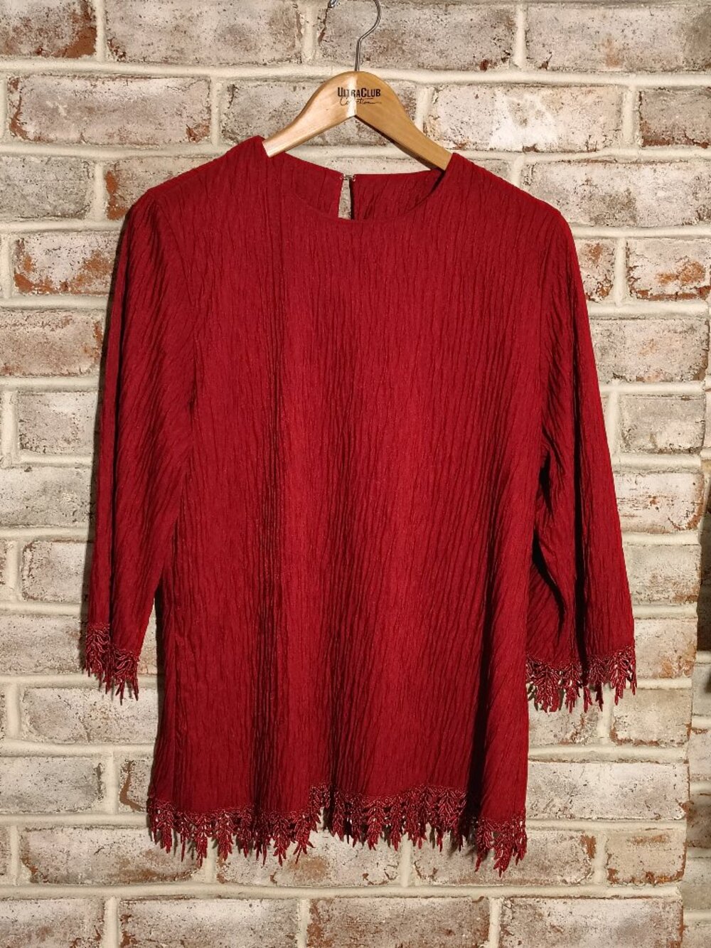 Athony Richards Maroon Long Sleeve Top- Size 14